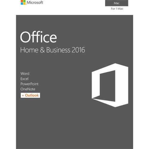  Microsoft - Office Home &amp; Business 2016 for Mac, 1 Mac (Product Key Card)