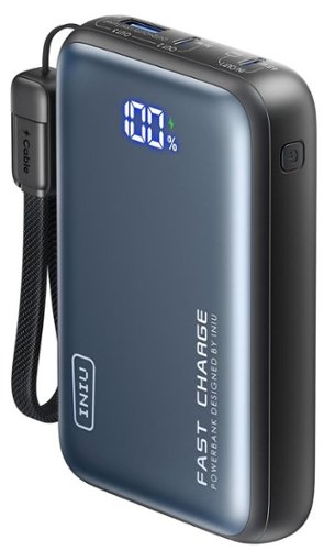 INIU - 65W 20000mAh Power Bank, Compact Fast Charging Portable Charger, with USB-C Cable, for Laptops, Tablets, Cell Phones etc - Black