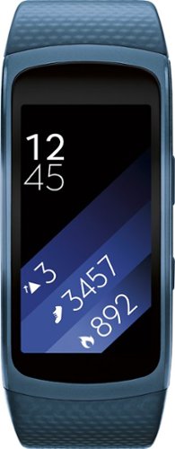  Samsung - Gear Fit2 Fitness Watch + Heart Rate (Small) - Blue