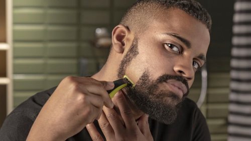 Philips Norelco OneBlade hybrid electric trimmer and shaver, QP2520/70 - Black And Lime Green WORLDWIDE DELIVERY