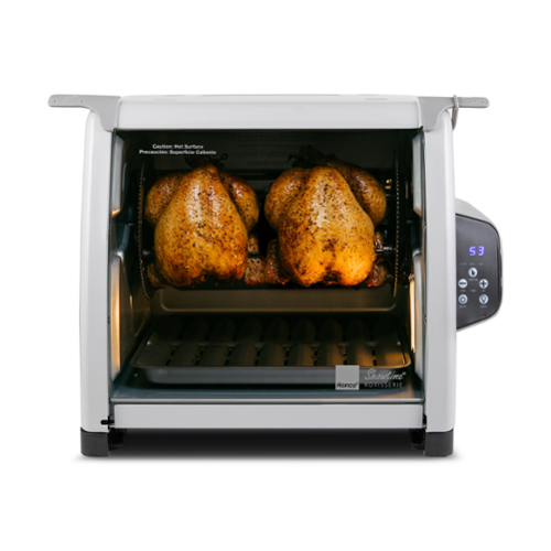 Ronco - 6000 Platinum Series Rotisserie Oven with Rotisserie Spit - Silver-Front_Standard 