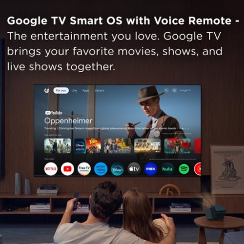 TCL PlayCube 1080P Full HD HDR DLP Portable Smart Projector with Google TV - Forest Green GLOBAL SHIPPING