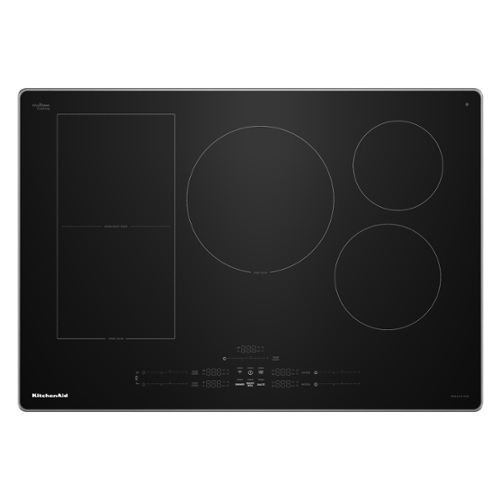 KitchenAid - 30" Electric Induction Cooktop with 5 Cooking Zones and Temp Cook Induction Technology - Stainless Steel-Front_Standard 