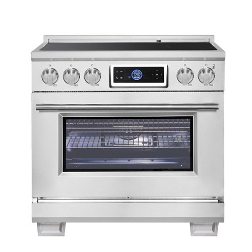 Forno Appliances - Maximus 5.36 Cu. Ft. Freestanding Electric Induction Range with Air Fryer - Stainless Steel