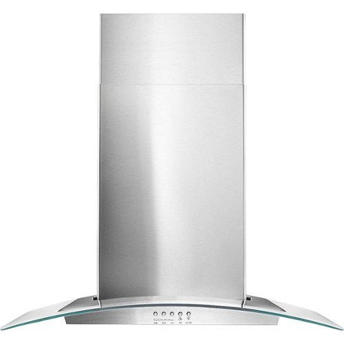 Whirlpool - 30" Convertible Glass Range Hood - Stainless steel