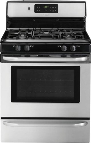  Frigidaire - 5.0 Cu. Ft. Self-Cleaning Freestanding Gas Convection Range - Stainless steel