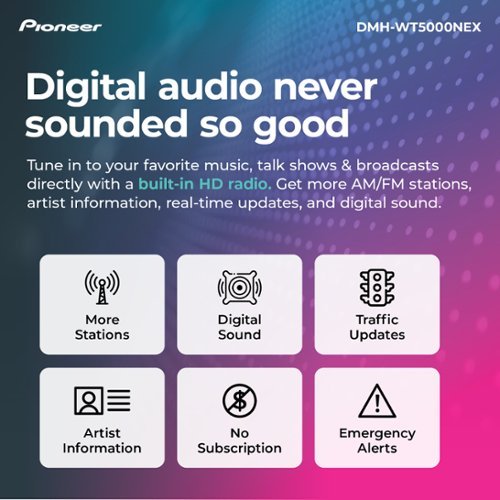 Pioneer 9.0 Apple CarPlay/Android Auto HD Radio Bluetooth Digital Media (DM) Receiver with Alexa Built-in - Black WHERE TO BUY