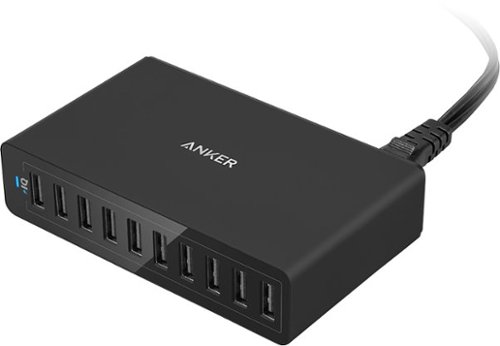  Anker - 10-Port USB Charging Hub - Black