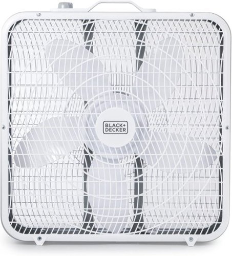 Black+Decker - 20” Box Fan with 3 Speed Settings - White-Front_Standard 