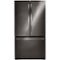 LG - 25.4 Cu. Ft. French Door Refrigerator - Black/stainless steel-Front_Standard