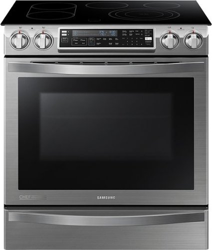  Samsung - Chef Collection Flex Duo 30&quot; Self-Cleaning Slide-In Double Oven Electric Convection Range - Stainless steel