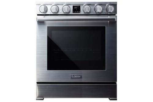 Dacor - Transitional 6.3 Cu. Ft. Freestanding Electric Induction Four-Part Pure Convection 30" Range with Anti-Scratch Glass - Stainless Steel