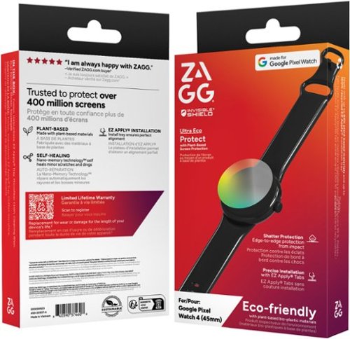 ZAGG Ultra Eco Smart Watch Screen Protector 45mm Google Pixel 4 - Clear BUY ONLINE