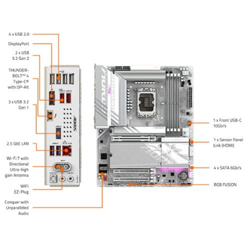 GIGABYTE Z890 AORUS ELITE WIFI7 ICE (Socket LGA 1851) Intel Z890 ATX DDR5 Wi-Fi 7 Motherboard - White WHERE TO BUY