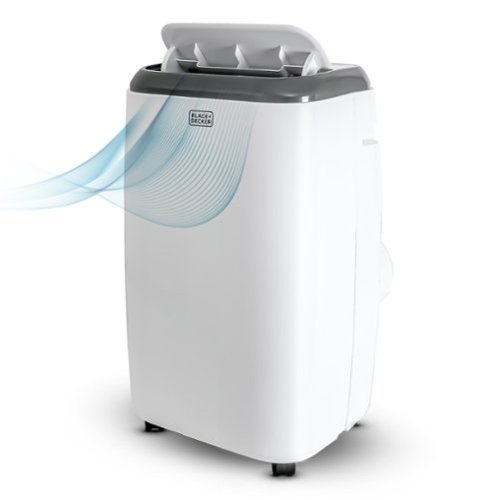 Black+Decker - 8,000 BTU Portable Air Conditioner with Remote Control - White-Front_Standard 