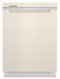 Whirlpool - 24" Top Control Built-In Dishwasher with Stainless Steel Tub, Large Capacity, 3rd Rack, 47 dBA - Biscuit-Front_Standard