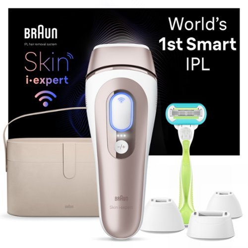 Braun IPL Skin i·Expert Home Hair Removal Includes Vanity Case, Venus Razor, 4 Smart Heads, with Free App - White/Bronze HOW TO BUY