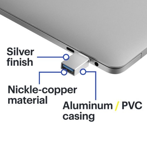 Best Buy essentials™ Female USB to Male USB-C Adapter (2-Pack) - Silver BUY ONLINE