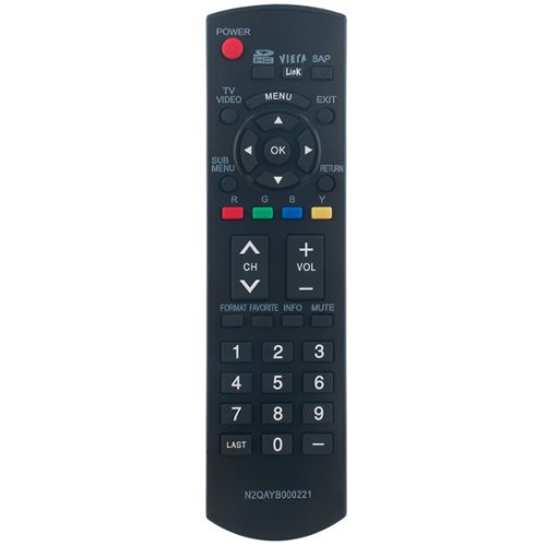 ZdalaMit - Replacement Remote N2QAYB000221 fit for Panasonic Plasma TV TH-42PX80U TH-42PZ80U TH-46PZ80U TH-50PZ80U TH-50PX80UA - Black-Front_Standard 
