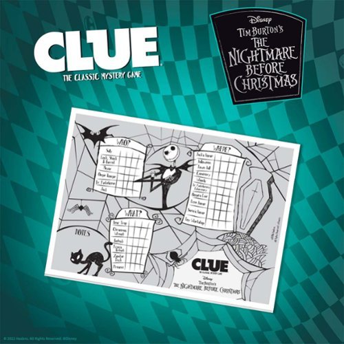 USAoploy CLUE: Nightmare Before Christmas - Tim Burton Collectible Board Game, Ages 8+, 2-6 Players HOW TO BUY