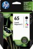 HP - 65 2-pack Standard Capacity Ink Cartridges - Black/Tri-color-Front_Standard
