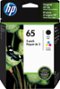 HP - 65 2-pack Standard Capacity Ink Cartridges - Black/Tri-color-Front_Standard