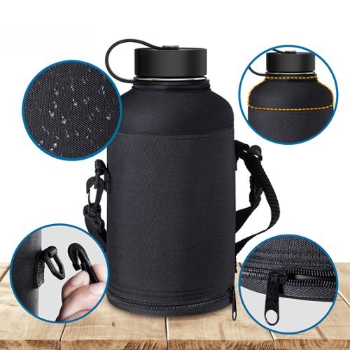 Buzio Duet Series Insulated 64 oz Water Bottle with Straw Lid and Flex Lid - Gray WORLDWIDE DELIVERY