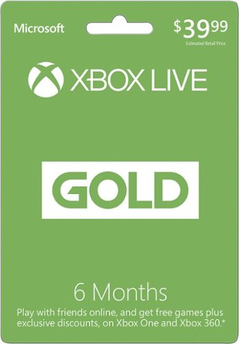  Microsoft - Xbox Live 6 Month Gold Membership
