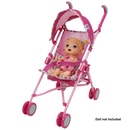 509 Crew Baby Alive: Doll Stroller - Pink & Rainbow - Fits Dolls Up To 24 WORLDWIDE DELIVERY