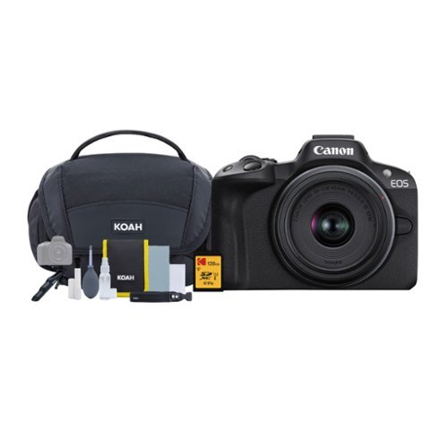 Canon EOS R50 Mirrorless Camera with 18 45mm Lens SD Card and