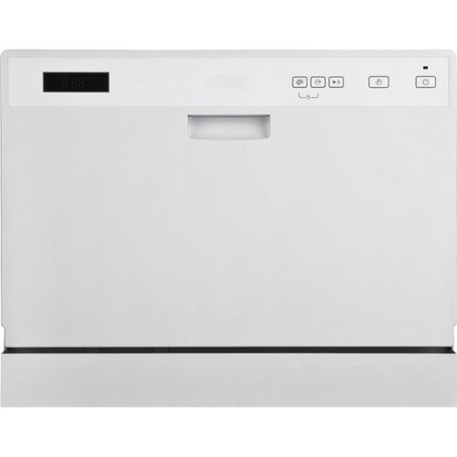 Midea - 6-Place Setting Countertop Dishwasher - White-Front_Standard 