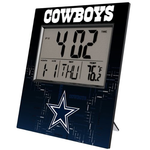 Keyscaper - Dallas Cowboys Quadtile Digital Desk Clock - Multicolor-Front_Standard 