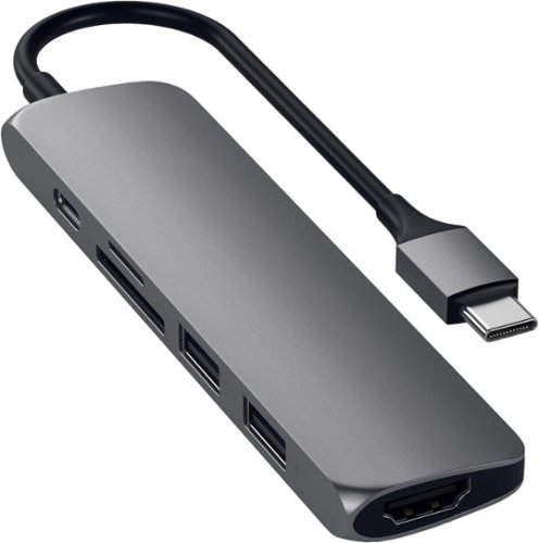 Satechi Slim Multi-Port Adapter V2 with USB-C PD, 4K HDMI, Micro/SD Card Readers, USB 3.0 for MacBook, Windows Laptops - Space Gray HOW TO BUY