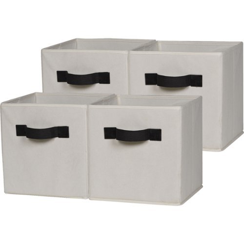  OneSpace - Foldable Cloth Storage Cube (4 Pack) - Beige