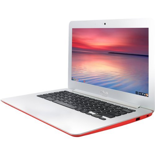 ASUS - C300SA 13.3" Chromebook - Intel Celeron - 4GB Memory - 16GB eMMC Flash Memory - Red-Front_Standard 