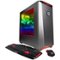 CyberPowerPC - Desktop - Intel Core i7-6950X - 32GB Memory - Dual NVIDIA GeForce GTX 1080 - 480GB Solid State Drive + 4TB Hard Drive - Gray-Front_Standard