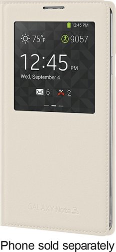 S-View Flip Cover for Samsung Galaxy Note 3 Cell Phones - Oatmeal-Front_Standard 