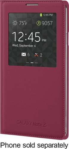  S-View Flip Cover for Samsung Galaxy Note 3 Cell Phones - Plum Red