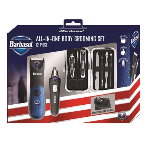 Barbasol 12 in 1 Hair Trimmer Kit - Black WORLDWIDE DELIVERY