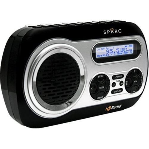 Grace Digital - SPARC Portable AM/FM HD Radio - Silver/Black-Angle_Standard 