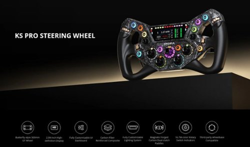 Moza Racing KS Pro Sim Racing Steering Wheel for Windows - Black WORLDWIDE DELIVERY
