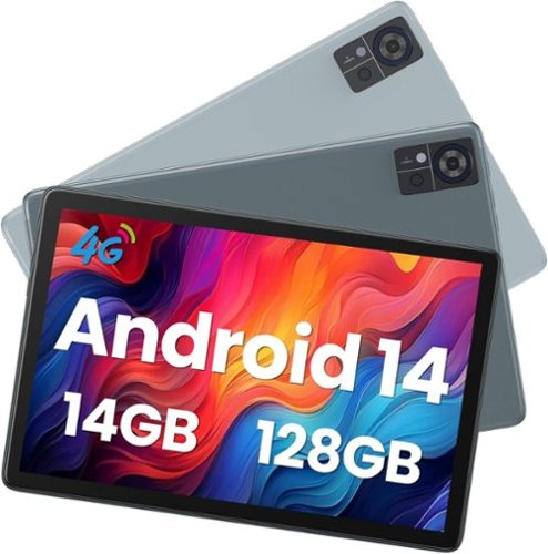 Qukenk - 2025 Latest Android 14 Tablet, Tablet 14GB RAM(8GB+6GB)+128GB ROM+1TB Expandable, Tablet 10.1 inch - Gray-Front_Standard 