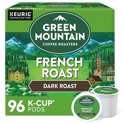 Green Mountain Coffee - French Roast Coffee Keurig K-Cup Pods, Dark Roast, 96/Carton-Front_Standard 