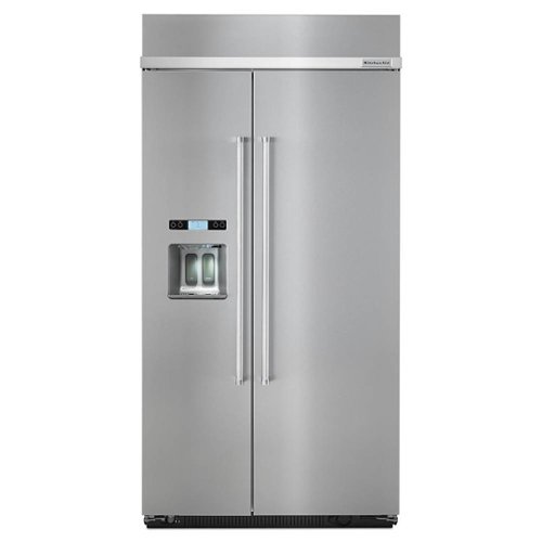 KitchenAid - 25 Cu. Ft. Side-by-Side Built-In Refrigerator - Stainless Steel