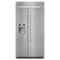 KitchenAid - 25 Cu. Ft. Side-by-Side Built-In Refrigerator - Stainless Steel-Front_Standard