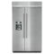 KitchenAid - 29.5 Cu. Ft. Side-by-Side Built-In Refrigerator - Stainless Steel-Front_Standard