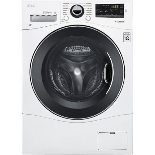 LG - 2.2 Cu. Ft. High Efficiency Compact Front-Load Washer with 6Motion Technology - White