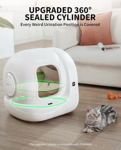 Petkit PuraMax 2 Upgraded self-Cleaning Wifi Enabled Automatic Cat Litter Box for Multiple Cats with Litter Mat - White WORLDWIDE DELIVERY