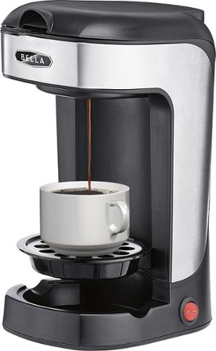  Bella - 1-Cup Coffeemaker - Black/stainless steel