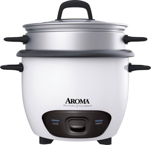  AROMA - 6-Cup Rice Cooker - White
